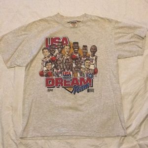 Vintage USA dream team and basketball team.